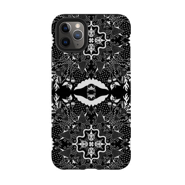 iPhone phone case-Black Magic By Mia Underwood-Product Details Raised bevel to protect screen from scratches. Impact resistant polycarbonate shell and shock absorbing inner TPU liner. Secure fit with design wrapping around side of the case and full access to ports. Compatible with Qi-standard wireless charging. Thickness 1/8 inch (3mm), weight 30g. Compatibility See drop down menu for options, please select the right case as we print to order.-Stringberry