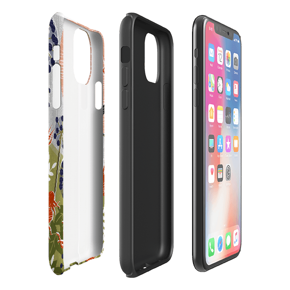 iPhone phone case-Blackbird And Ivy By Liane Payne-Product Details Raised bevel to protect screen from scratches. Impact resistant polycarbonate shell and shock absorbing inner TPU liner. Secure fit with design wrapping around side of the case and full access to ports. Compatible with Qi-standard wireless charging. Thickness 1/8 inch (3mm), weight 30g. Compatibility See drop down menu for options, please select the right case as we print to order.-Stringberry