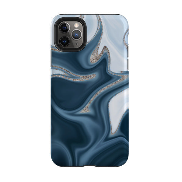iPhone phone case-Blue Ice (case does not glitter)-Product Details Raised bevel to protect screen from scratches. Impact resistant polycarbonate shell and shock absorbing inner TPU liner. Secure fit with design wrapping around side of the case and full access to ports. Compatible with Qi-standard wireless charging. Thickness 1/8 inch (3mm), weight 30g. Compatibility See drop down menu for options, please select the right case as we print to order.-Stringberry