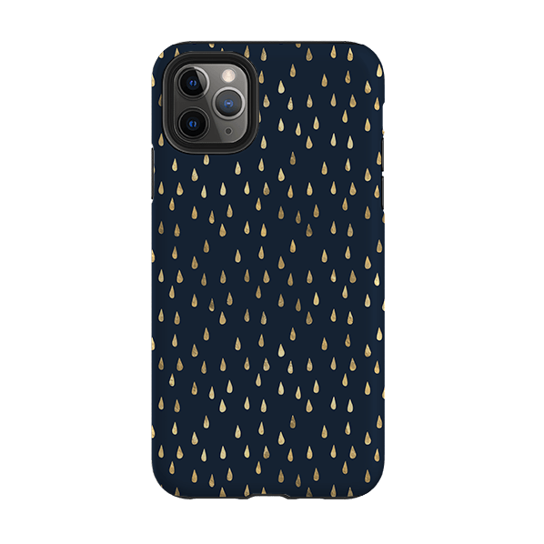 iPhone phone case-Blue Rain-Product Details Raised bevel to protect screen from scratches. Impact resistant polycarbonate shell and shock absorbing inner TPU liner. Secure fit with design wrapping around side of the case and full access to ports. Compatible with Qi-standard wireless charging. Thickness 1/8 inch (3mm), weight 30g. Compatibility See drop down menu for options, please select the right case as we print to order.-Stringberry