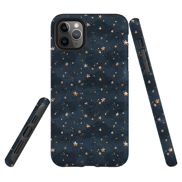 iPhone phone case-Bode Galaxy-Product Details Raised bevel to protect screen from scratches. Impact resistant polycarbonate shell and shock absorbing inner TPU liner. Secure fit with design wrapping around side of the case and full access to ports. Compatible with Qi-standard wireless charging. Thickness 1/8 inch (3mm), weight 30g. Compatibility See drop down menu for options, please select the right case as we print to order.-Stringberry