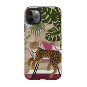 iPhone phone case-Boho Leopard Cream By Bex Parkin-Product Details Raised bevel to protect screen from scratches. Impact resistant polycarbonate shell and shock absorbing inner TPU liner. Secure fit with design wrapping around side of the case and full access to ports. Compatible with Qi-standard wireless charging. Thickness 1/8 inch (3mm), weight 30g. Compatibility See drop down menu for options, please select the right case as we print to order.-Stringberry