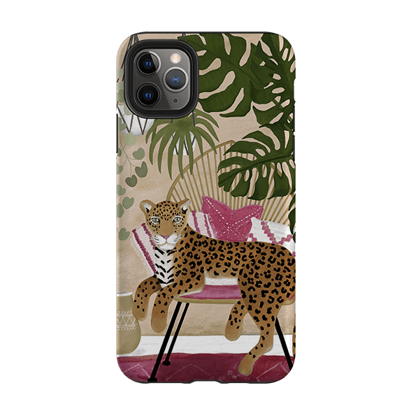 iPhone phone case-Boho Leopard Cream By Bex Parkin-Product Details Raised bevel to protect screen from scratches. Impact resistant polycarbonate shell and shock absorbing inner TPU liner. Secure fit with design wrapping around side of the case and full access to ports. Compatible with Qi-standard wireless charging. Thickness 1/8 inch (3mm), weight 30g. Compatibility See drop down menu for options, please select the right case as we print to order.-Stringberry