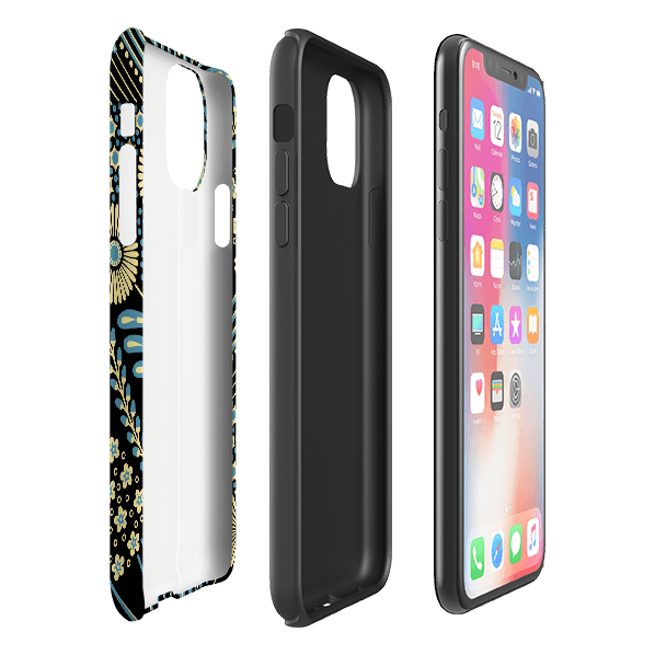 iPhone phone case-Bouquets By Cressida Bell-Product Details Raised bevel to protect screen from scratches. Impact resistant polycarbonate shell and shock absorbing inner TPU liner. Secure fit with design wrapping around side of the case and full access to ports. Compatible with Qi-standard wireless charging. Thickness 1/8 inch (3mm), weight 30g. Compatibility See drop down menu for options, please select the right case as we print to order.-Stringberry