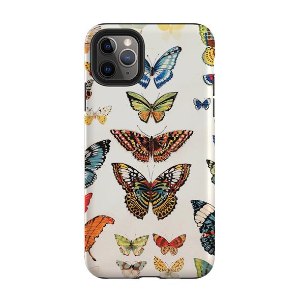 iPhone phone case-Butterflies By Sarah Campbell-Product Details Raised bevel to protect screen from scratches. Impact resistant polycarbonate shell and shock absorbing inner TPU liner. Secure fit with design wrapping around side of the case and full access to ports. Compatible with Qi-standard wireless charging. Thickness 1/8 inch (3mm), weight 30g. Compatibility See drop down menu for options, please select the right case as we print to order.-Stringberry