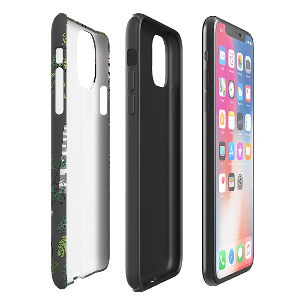 iPhone phone case-Catfield-Product Details Raised bevel to protect screen from scratches. Impact resistant polycarbonate shell and shock absorbing inner TPU liner. Secure fit with design wrapping around side of the case and full access to ports. Compatible with Qi-standard wireless charging. Thickness 1/8 inch (3mm), weight 30g. Compatibility See drop down menu for options, please select the right case as we print to order.-Stringberry