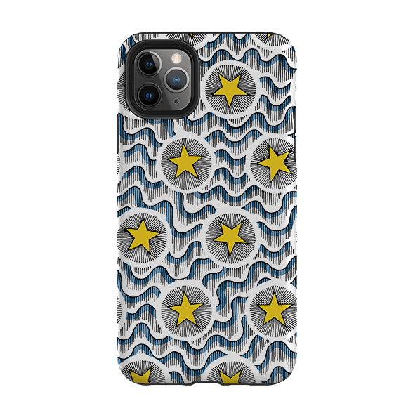 iPhone phone case-Celestial By Cressida Bell-Product Details Raised bevel to protect screen from scratches. Impact resistant polycarbonate shell and shock absorbing inner TPU liner. Secure fit with design wrapping around side of the case and full access to ports. Compatible with Qi-standard wireless charging. Thickness 1/8 inch (3mm), weight 30g. Compatibility See drop down menu for options, please select the right case as we print to order.-Stringberry