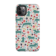 iPhone phone case-Cheeky Daschunds By Suzy Taylor-Product Details Raised bevel to protect screen from scratches. Impact resistant polycarbonate shell and shock absorbing inner TPU liner. Secure fit with design wrapping around side of the case and full access to ports. Compatible with Qi-standard wireless charging. Thickness 1/8 inch (3mm), weight 30g. Compatibility See drop down menu for options, please select the right case as we print to order.-Stringberry