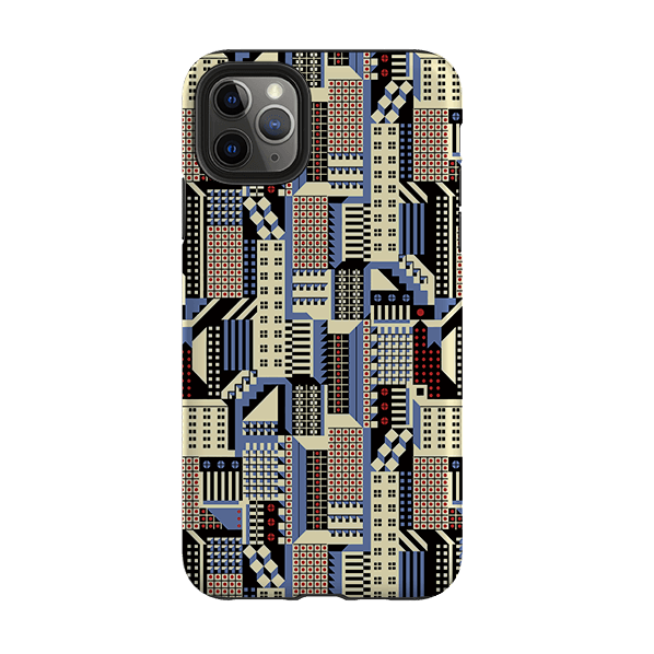 iPhone phone case-Cityscape By Cressida Bell-Product Details Raised bevel to protect screen from scratches. Impact resistant polycarbonate shell and shock absorbing inner TPU liner. Secure fit with design wrapping around side of the case and full access to ports. Compatible with Qi-standard wireless charging. Thickness 1/8 inch (3mm), weight 30g. Compatibility See drop down menu for options, please select the right case as we print to order.-Stringberry