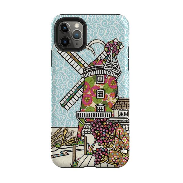 iPhone phone case-Cley Windmill By Amelia Bowman-Product Details Raised bevel to protect screen from scratches. Impact resistant polycarbonate shell and shock absorbing inner TPU liner. Secure fit with design wrapping around side of the case and full access to ports. Compatible with Qi-standard wireless charging. Thickness 1/8 inch (3mm), weight 30g. Compatibility See drop down menu for options, please select the right case as we print to order.-Stringberry