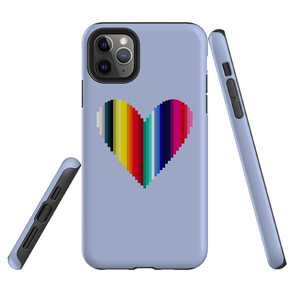 iPhone phone case-Cool Heart By Kitty Joseph-Product Details Raised bevel to protect screen from scratches. Impact resistant polycarbonate shell and shock absorbing inner TPU liner. Secure fit with design wrapping around side of the case and full access to ports. Compatible with Qi-standard wireless charging. Thickness 1/8 inch (3mm), weight 30g. Compatibility See drop down menu for options, please select the right case as we print to order.-Stringberry