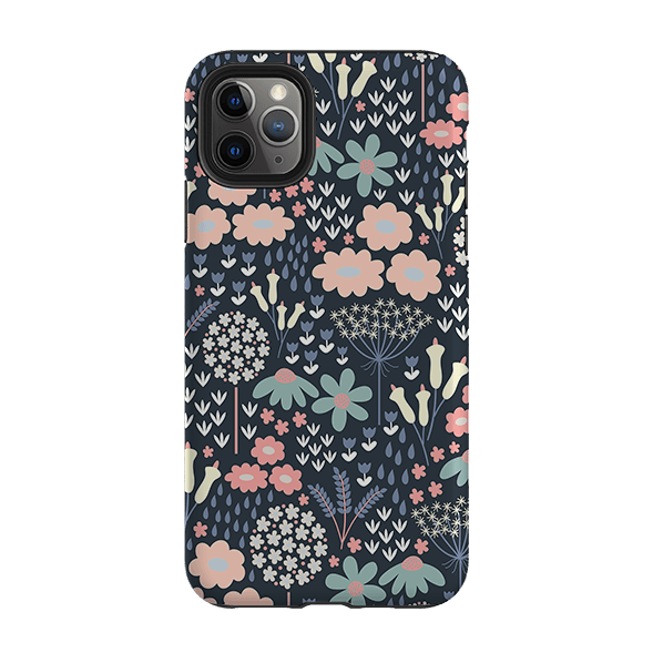 iPhone phone case-Cool Meadow By Suzy Taylor-Product Details Raised bevel to protect screen from scratches. Impact resistant polycarbonate shell and shock absorbing inner TPU liner. Secure fit with design wrapping around side of the case and full access to ports. Compatible with Qi-standard wireless charging. Thickness 1/8 inch (3mm), weight 30g. Compatibility See drop down menu for options, please select the right case as we print to order.-Stringberry