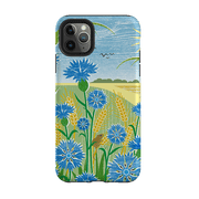 iPhone phone case-Cornflowers By Liane Payne-Product Details Raised bevel to protect screen from scratches. Impact resistant polycarbonate shell and shock absorbing inner TPU liner. Secure fit with design wrapping around side of the case and full access to ports. Compatible with Qi-standard wireless charging. Thickness 1/8 inch (3mm), weight 30g. Compatibility See drop down menu for options, please select the right case as we print to order.-Stringberry