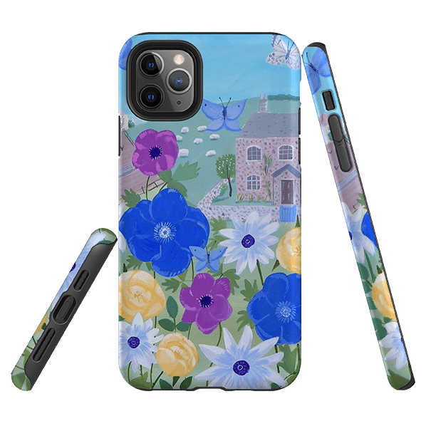 iPhone phone case-Cottage By Mary Stubberfield-Product Details Raised bevel to protect screen from scratches. Impact resistant polycarbonate shell and shock absorbing inner TPU liner. Secure fit with design wrapping around side of the case and full access to ports. Compatible with Qi-standard wireless charging. Thickness 1/8 inch (3mm), weight 30g. Compatibility See drop down menu for options, please select the right case as we print to order.-Stringberry