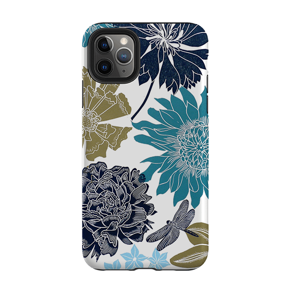 iPhone phone case-Cottage garden Drangonfly By Kate Heiss-Product Details Raised bevel to protect screen from scratches. Impact resistant polycarbonate shell and shock absorbing inner TPU liner. Secure fit with design wrapping around side of the case and full access to ports. Compatible with Qi-standard wireless charging. Thickness 1/8 inch (3mm), weight 30g. Compatibility See drop down menu for options, please select the right case as we print to order.-Stringberry
