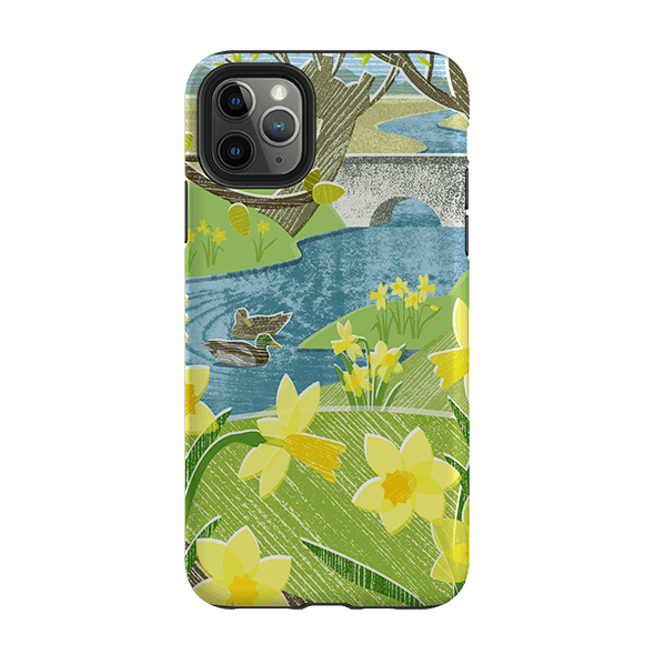 iPhone phone case-Daffs And Ducks By Liane Payne-Product Details Raised bevel to protect screen from scratches. Impact resistant polycarbonate shell and shock absorbing inner TPU liner. Secure fit with design wrapping around side of the case and full access to ports. Compatible with Qi-standard wireless charging. Thickness 1/8 inch (3mm), weight 30g. Compatibility See drop down menu for options, please select the right case as we print to order.-Stringberry