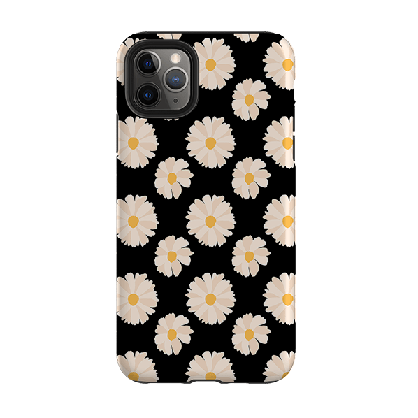 iPhone phone case-Daisies-Product Details Raised bevel to protect screen from scratches. Impact resistant polycarbonate shell and shock absorbing inner TPU liner. Secure fit with design wrapping around side of the case and full access to ports. Compatible with Qi-standard wireless charging. Thickness 1/8 inch (3mm), weight 30g. Compatibility See drop down menu for options, please select the right case as we print to order.-Stringberry