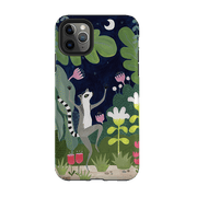 iPhone phone case-Dancing Lemur By Bex Parkin-Product Details Raised bevel to protect screen from scratches. Impact resistant polycarbonate shell and shock absorbing inner TPU liner. Secure fit with design wrapping around side of the case and full access to ports. Compatible with Qi-standard wireless charging. Thickness 1/8 inch (3mm), weight 30g. Compatibility See drop down menu for options, please select the right case as we print to order.-Stringberry