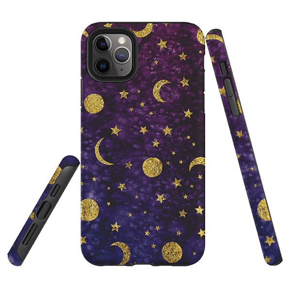 iPhone phone case-Desert Nights-Product Details Raised bevel to protect screen from scratches. Impact resistant polycarbonate shell and shock absorbing inner TPU liner. Secure fit with design wrapping around side of the case and full access to ports. Compatible with Qi-standard wireless charging. Thickness 1/8 inch (3mm), weight 30g. Compatibility See drop down menu for options, please select the right case as we print to order.-Stringberry