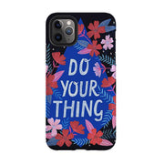 iPhone phone case-Do Your Thing By Lee Foster Wilson-Product Details Raised bevel to protect screen from scratches. Impact resistant polycarbonate shell and shock absorbing inner TPU liner. Secure fit with design wrapping around side of the case and full access to ports. Compatible with Qi-standard wireless charging. Thickness 1/8 inch (3mm), weight 30g. Compatibility See drop down menu for options, please select the right case as we print to order.-Stringberry