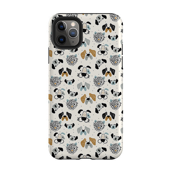 iPhone phone case-Dog Pattern Large-Product Details Raised bevel to protect screen from scratches. Impact resistant polycarbonate shell and shock absorbing inner TPU liner. Secure fit with design wrapping around side of the case and full access to ports. Compatible with Qi-standard wireless charging. Thickness 1/8 inch (3mm), weight 30g. Compatibility See drop down menu for options, please select the right case as we print to order.-Stringberry