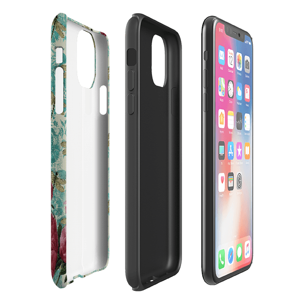 iPhone phone case-Dragon Essence-Product Details Raised bevel to protect screen from scratches. Impact resistant polycarbonate shell and shock absorbing inner TPU liner. Secure fit with design wrapping around side of the case and full access to ports. Compatible with Qi-standard wireless charging. Thickness 1/8 inch (3mm), weight 30g. Compatibility See drop down menu for options, please select the right case as we print to order.-Stringberry