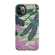 iPhone phone case-Dragonflies By kate Heiss-Product Details Raised bevel to protect screen from scratches. Impact resistant polycarbonate shell and shock absorbing inner TPU liner. Secure fit with design wrapping around side of the case and full access to ports. Compatible with Qi-standard wireless charging. Thickness 1/8 inch (3mm), weight 30g. Compatibility See drop down menu for options, please select the right case as we print to order.-Stringberry