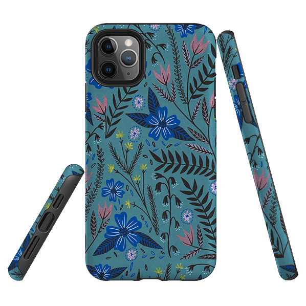 iPhone phone case-Dusk Garden By Lee Foster Wilson-Product Details Raised bevel to protect screen from scratches. Impact resistant polycarbonate shell and shock absorbing inner TPU liner. Secure fit with design wrapping around side of the case and full access to ports. Compatible with Qi-standard wireless charging. Thickness 1/8 inch (3mm), weight 30g. Compatibility See drop down menu for options, please select the right case as we print to order.-Stringberry