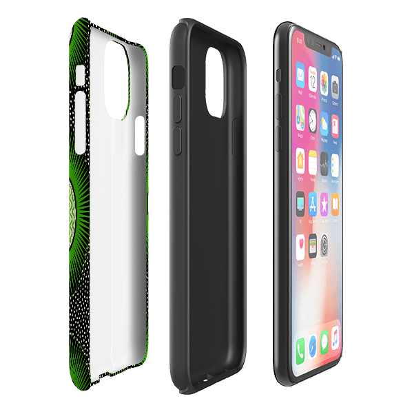 iPhone phone case-Eclipse By Cressida Bell-Product Details Raised bevel to protect screen from scratches. Impact resistant polycarbonate shell and shock absorbing inner TPU liner. Secure fit with design wrapping around side of the case and full access to ports. Compatible with Qi-standard wireless charging. Thickness 1/8 inch (3mm), weight 30g. Compatibility See drop down menu for options, please select the right case as we print to order.-Stringberry