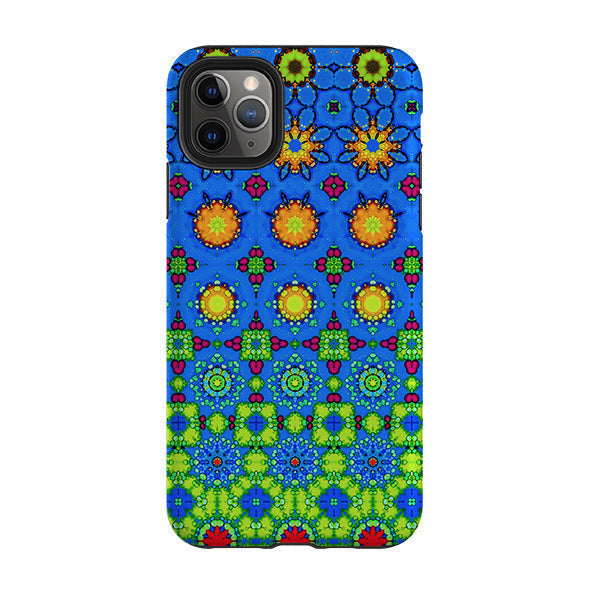 iPhone phone case-Electric Zoo-Product Details Raised bevel to protect screen from scratches. Impact resistant polycarbonate shell and shock absorbing inner TPU liner. Secure fit with design wrapping around side of the case and full access to ports. Compatible with Qi-standard wireless charging. Thickness 1/8 inch (3mm), weight 30g. Compatibility See drop down menu for options, please select the right case as we print to order.-Stringberry