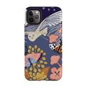 iPhone phone case-Evening Barn Owl By Kate Heiss-Product Details Raised bevel to protect screen from scratches. Impact resistant polycarbonate shell and shock absorbing inner TPU liner. Secure fit with design wrapping around side of the case and full access to ports. Compatible with Qi-standard wireless charging. Thickness 1/8 inch (3mm), weight 30g. Compatibility See drop down menu for options, please select the right case as we print to order.-Stringberry