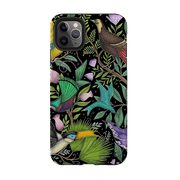 iPhone phone case-Exotic Birds By Catherine Rowe-Product Details Raised bevel to protect screen from scratches. Impact resistant polycarbonate shell and shock absorbing inner TPU liner. Secure fit with design wrapping around side of the case and full access to ports. Compatible with Qi-standard wireless charging. Thickness 1/8 inch (3mm), weight 30g. Compatibility See drop down menu for options, please select the right case as we print to order.-Stringberry