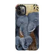 iPhone phone case-Family By Mia Underwood-Product Details Raised bevel to protect screen from scratches. Impact resistant polycarbonate shell and shock absorbing inner TPU liner. Secure fit with design wrapping around side of the case and full access to ports. Compatible with Qi-standard wireless charging. Thickness 1/8 inch (3mm), weight 30g. Compatibility See drop down menu for options, please select the right case as we print to order.-Stringberry
