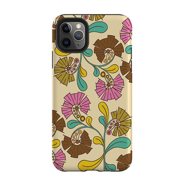 iPhone phone case-Fan Flower By Amelia Bowman-Product Details Raised bevel to protect screen from scratches. Impact resistant polycarbonate shell and shock absorbing inner TPU liner. Secure fit with design wrapping around side of the case and full access to ports. Compatible with Qi-standard wireless charging. Thickness 1/8 inch (3mm), weight 30g. Compatibility See drop down menu for options, please select the right case as we print to order.-Stringberry