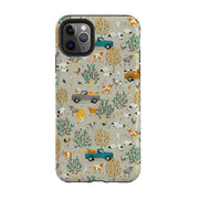iPhone phone case-Farm Life Grey By Katherine Quinn-Product Details Raised bevel to protect screen from scratches. Impact resistant polycarbonate shell and shock absorbing inner TPU liner. Secure fit with design wrapping around side of the case and full access to ports. Compatible with Qi-standard wireless charging. Thickness 1/8 inch (3mm), weight 30g. Compatibility See drop down menu for options, please select the right case as we print to order.-Stringberry