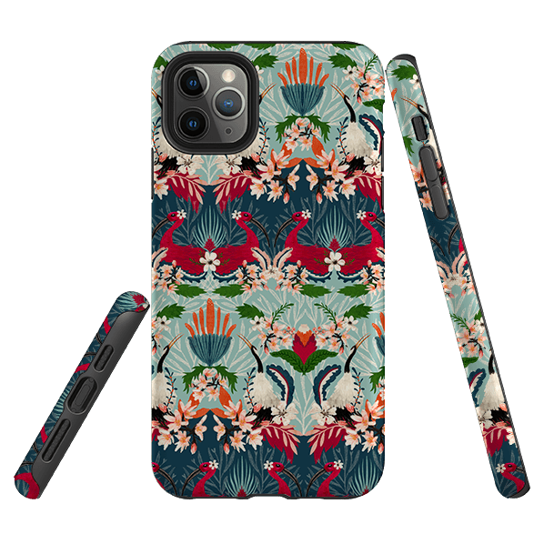 iPhone phone case-Fiesta By Katherine Quinn-Product Details Raised bevel to protect screen from scratches. Impact resistant polycarbonate shell and shock absorbing inner TPU liner. Secure fit with design wrapping around side of the case and full access to ports. Compatible with Qi-standard wireless charging. Thickness 1/8 inch (3mm), weight 30g. Compatibility See drop down menu for options, please select the right case as we print to order.-Stringberry