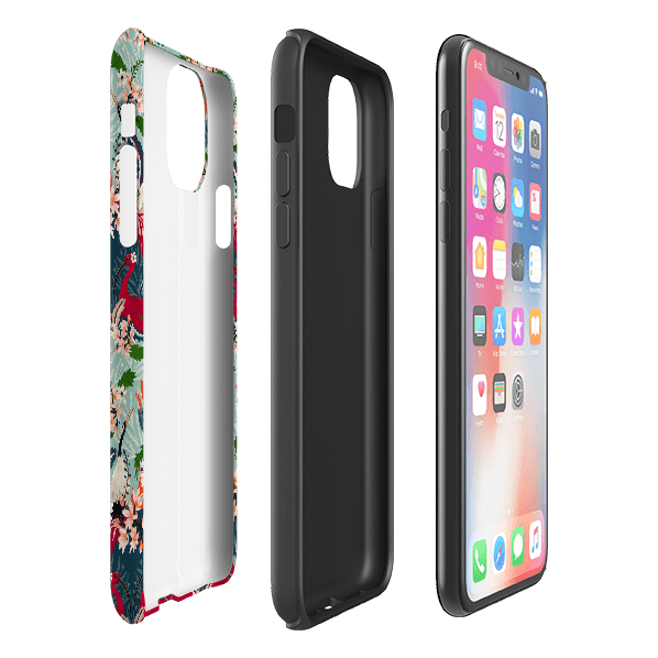 iPhone phone case-Fiesta By Katherine Quinn-Product Details Raised bevel to protect screen from scratches. Impact resistant polycarbonate shell and shock absorbing inner TPU liner. Secure fit with design wrapping around side of the case and full access to ports. Compatible with Qi-standard wireless charging. Thickness 1/8 inch (3mm), weight 30g. Compatibility See drop down menu for options, please select the right case as we print to order.-Stringberry