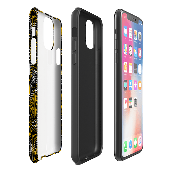 iPhone phone case-Fireworks By Cressida Bell-Product Details Raised bevel to protect screen from scratches. Impact resistant polycarbonate shell and shock absorbing inner TPU liner. Secure fit with design wrapping around side of the case and full access to ports. Compatible with Qi-standard wireless charging. Thickness 1/8 inch (3mm), weight 30g. Compatibility See drop down menu for options, please select the right case as we print to order.-Stringberry