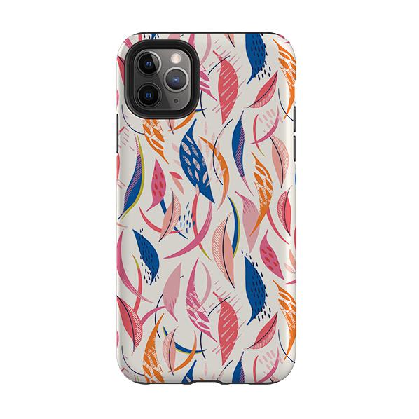 iPhone phone case-Flamingo Feathers By Ali Brookes-Product Details Raised bevel to protect screen from scratches. Impact resistant polycarbonate shell and shock absorbing inner TPU liner. Secure fit with design wrapping around side of the case and full access to ports. Compatible with Qi-standard wireless charging. Thickness 1/8 inch (3mm), weight 30g. Compatibility See drop down menu for options, please select the right case as we print to order.-Stringberry