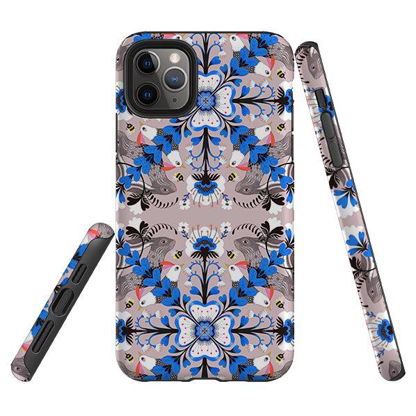 iPhone phone case-Flora And Fauna By Mia Underwood-Product Details Raised bevel to protect screen from scratches. Impact resistant polycarbonate shell and shock absorbing inner TPU liner. Secure fit with design wrapping around side of the case and full access to ports. Compatible with Qi-standard wireless charging. Thickness 1/8 inch (3mm), weight 30g. Compatibility See drop down menu for options, please select the right case as we print to order.-Stringberry