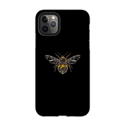 iPhone phone case-Floral Bumble Bee By Helen Ahpornsiri-Product Details Raised bevel to protect screen from scratches. Impact resistant polycarbonate shell and shock absorbing inner TPU liner. Secure fit with design wrapping around side of the case and full access to ports. Compatible with Qi-standard wireless charging. Thickness 1/8 inch (3mm), weight 30g. Compatibility See drop down menu for options, please select the right case as we print to order.-Stringberry