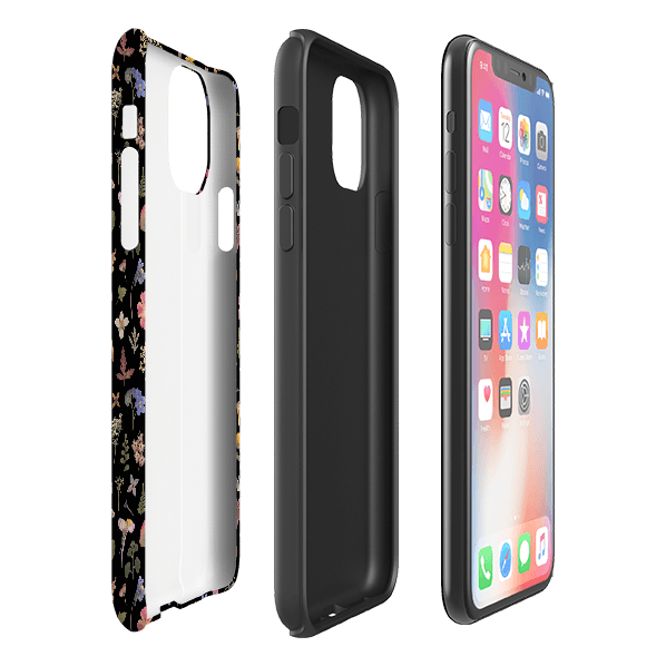 iPhone phone case-Flower Meadow By Helen Ahpornsiri-Product Details Raised bevel to protect screen from scratches. Impact resistant polycarbonate shell and shock absorbing inner TPU liner. Secure fit with design wrapping around side of the case and full access to ports. Compatible with Qi-standard wireless charging. Thickness 1/8 inch (3mm), weight 30g. Compatibility See drop down menu for options, please select the right case as we print to order.-Stringberry