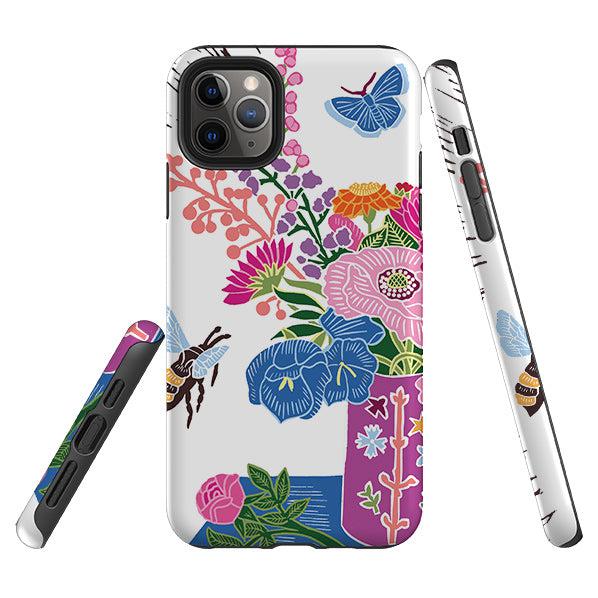 iPhone phone case-Flower Vase By kate Heiss-Product Details Raised bevel to protect screen from scratches. Impact resistant polycarbonate shell and shock absorbing inner TPU liner. Secure fit with design wrapping around side of the case and full access to ports. Compatible with Qi-standard wireless charging. Thickness 1/8 inch (3mm), weight 30g. Compatibility See drop down menu for options, please select the right case as we print to order.-Stringberry