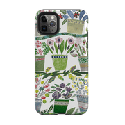 iPhone phone case-Flowerpots By Jane Robbins-Product Details Raised bevel to protect screen from scratches. Impact resistant polycarbonate shell and shock absorbing inner TPU liner. Secure fit with design wrapping around side of the case and full access to ports. Compatible with Qi-standard wireless charging. Thickness 1/8 inch (3mm), weight 30g. Compatibility See drop down menu for options, please select the right case as we print to order.-Stringberry
