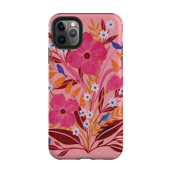 iPhone phone case-Flowers By Lee Foster Wilson-Product Details Raised bevel to protect screen from scratches. Impact resistant polycarbonate shell and shock absorbing inner TPU liner. Secure fit with design wrapping around side of the case and full access to ports. Compatible with Qi-standard wireless charging. Thickness 1/8 inch (3mm), weight 30g. Compatibility See drop down menu for options, please select the right case as we print to order.-Stringberry
