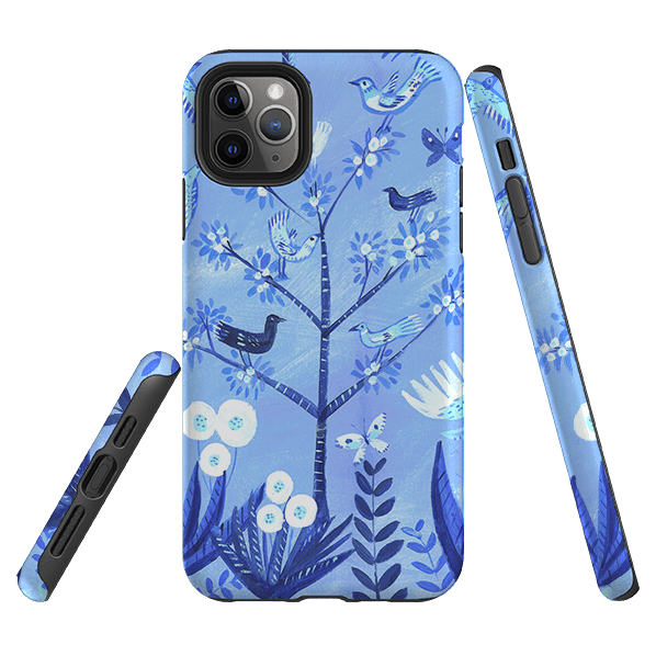 iPhone phone case-Folk Art By Mary Stubberfield-Product Details Raised bevel to protect screen from scratches. Impact resistant polycarbonate shell and shock absorbing inner TPU liner. Secure fit with design wrapping around side of the case and full access to ports. Compatible with Qi-standard wireless charging. Thickness 1/8 inch (3mm), weight 30g. Compatibility See drop down menu for options, please select the right case as we print to order.-Stringberry