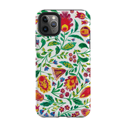 iPhone phone case-Folk Pattern By Tracey English-Product Details Raised bevel to protect screen from scratches. Impact resistant polycarbonate shell and shock absorbing inner TPU liner. Secure fit with design wrapping around side of the case and full access to ports. Compatible with Qi-standard wireless charging. Thickness 1/8 inch (3mm), weight 30g. Compatibility See drop down menu for options, please select the right case as we print to order.-Stringberry