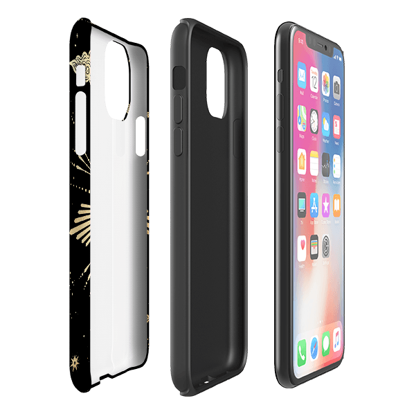 iPhone phone case-Fortune-Product Details Raised bevel to protect screen from scratches. Impact resistant polycarbonate shell and shock absorbing inner TPU liner. Secure fit with design wrapping around side of the case and full access to ports. Compatible with Qi-standard wireless charging. Thickness 1/8 inch (3mm), weight 30g. Compatibility See drop down menu for options, please select the right case as we print to order.-Stringberry