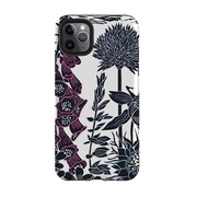 iPhone phone case-Foxgloves By Kate Heiss-Product Details Raised bevel to protect screen from scratches. Impact resistant polycarbonate shell and shock absorbing inner TPU liner. Secure fit with design wrapping around side of the case and full access to ports. Compatible with Qi-standard wireless charging. Thickness 1/8 inch (3mm), weight 30g. Compatibility See drop down menu for options, please select the right case as we print to order.-Stringberry