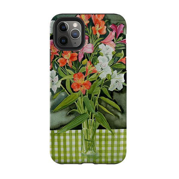 iPhone phone case-Fresias By Mary Stubberfield-Product Details Raised bevel to protect screen from scratches. Impact resistant polycarbonate shell and shock absorbing inner TPU liner. Secure fit with design wrapping around side of the case and full access to ports. Compatible with Qi-standard wireless charging. Thickness 1/8 inch (3mm), weight 30g. Compatibility See drop down menu for options, please select the right case as we print to order.-Stringberry